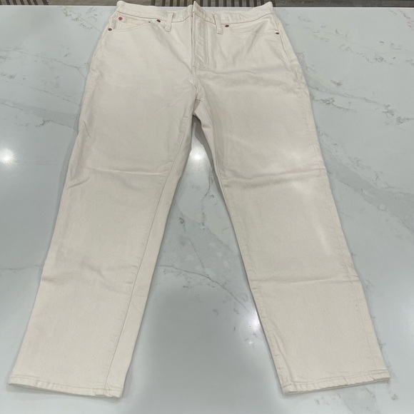 Madewell Denim - Madewell off white The Perfect Vintage Jean straight leg jeans